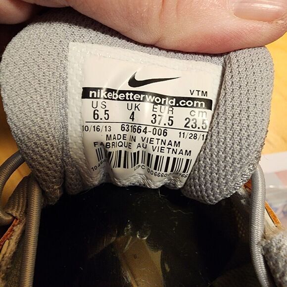 Nike Air Max Run Lite 5 Women’s Gray Orange Running Shoes Size 6.5 #631664-006 - Picture 7 of 10